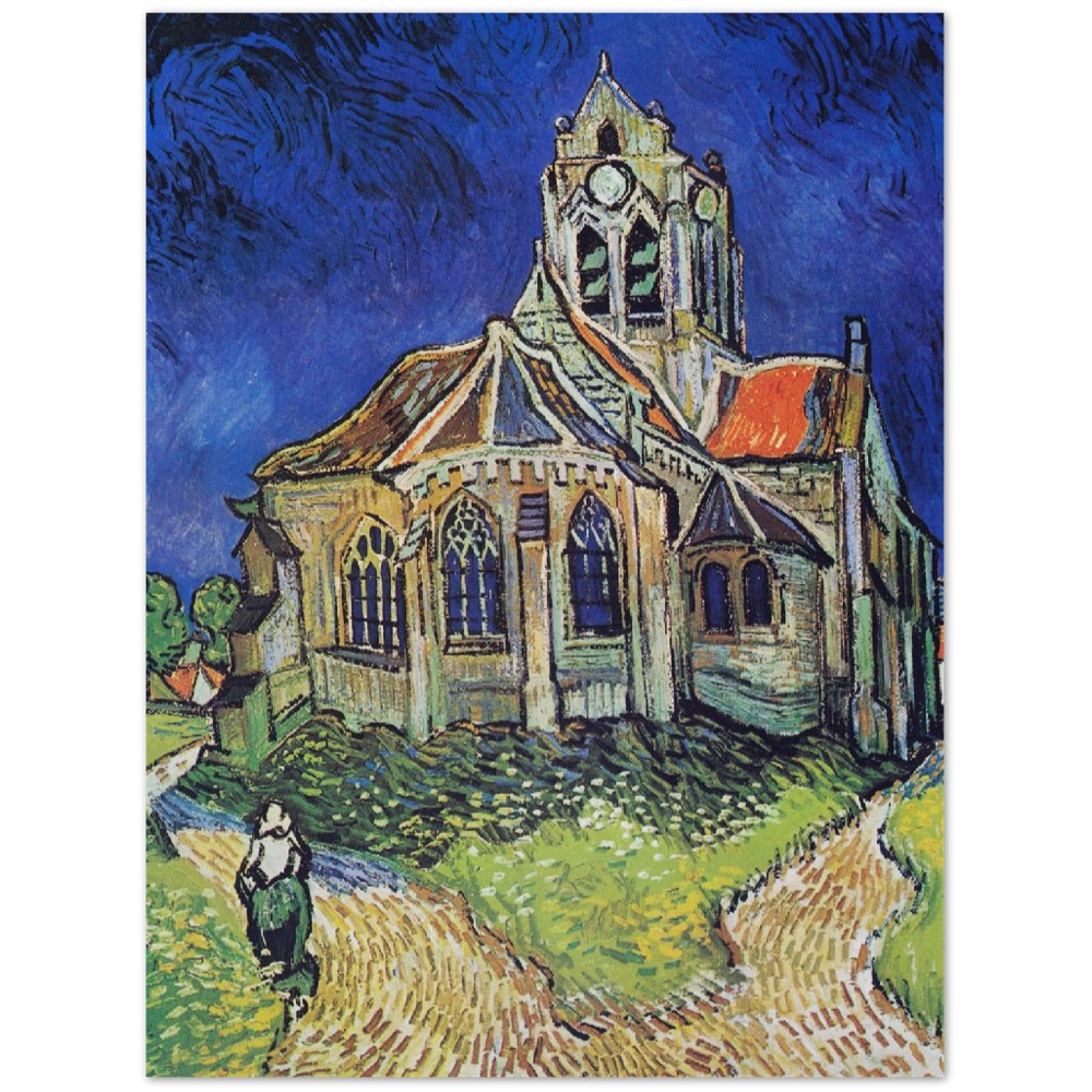 Van Gogh Poster - The Church at Auvers | Wall Art | Historical Painting | Printable Wall Art | Home Decor | Famous Art | Classical Artwork |