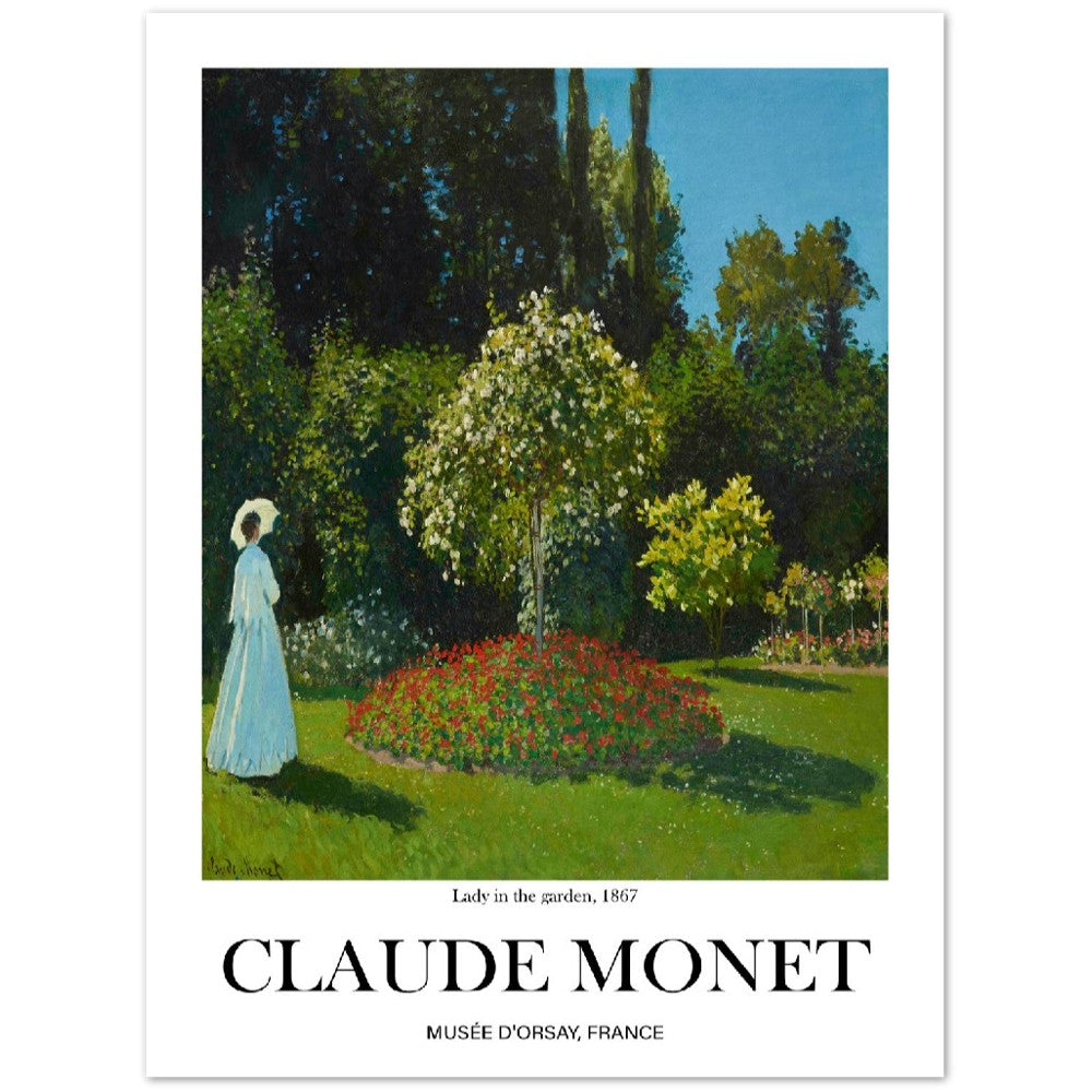 Claude Monet - Lady in the garden | Wall Art | Historical Painting | Printable Wall Art | Home Decor | Famous Art | Classical Artwork |