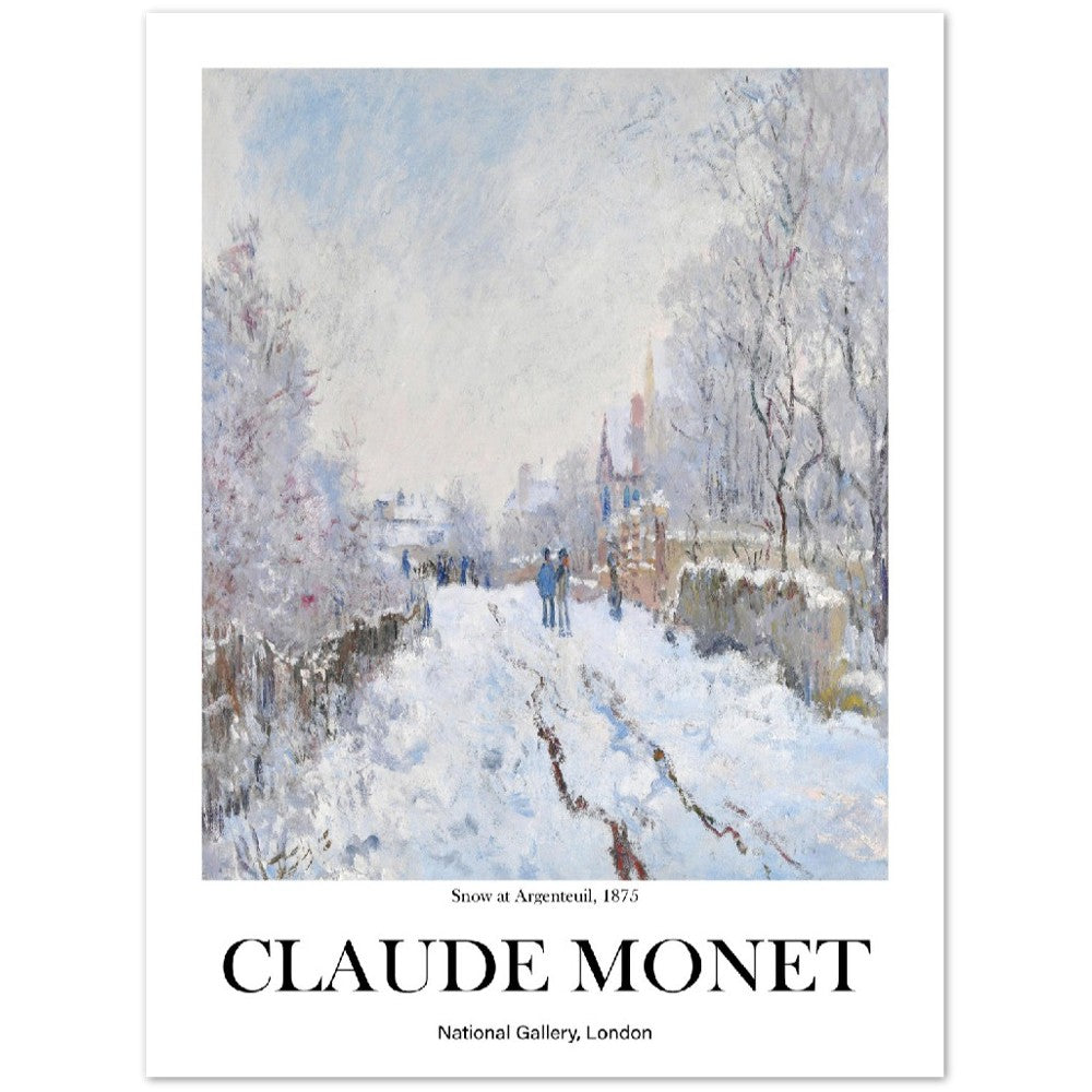 Claude Monet - Snow at Argenteuil | Wall Art | Historical Painting | Printable Wall Art | Home Decor | Famous Art | Classical Artwork |